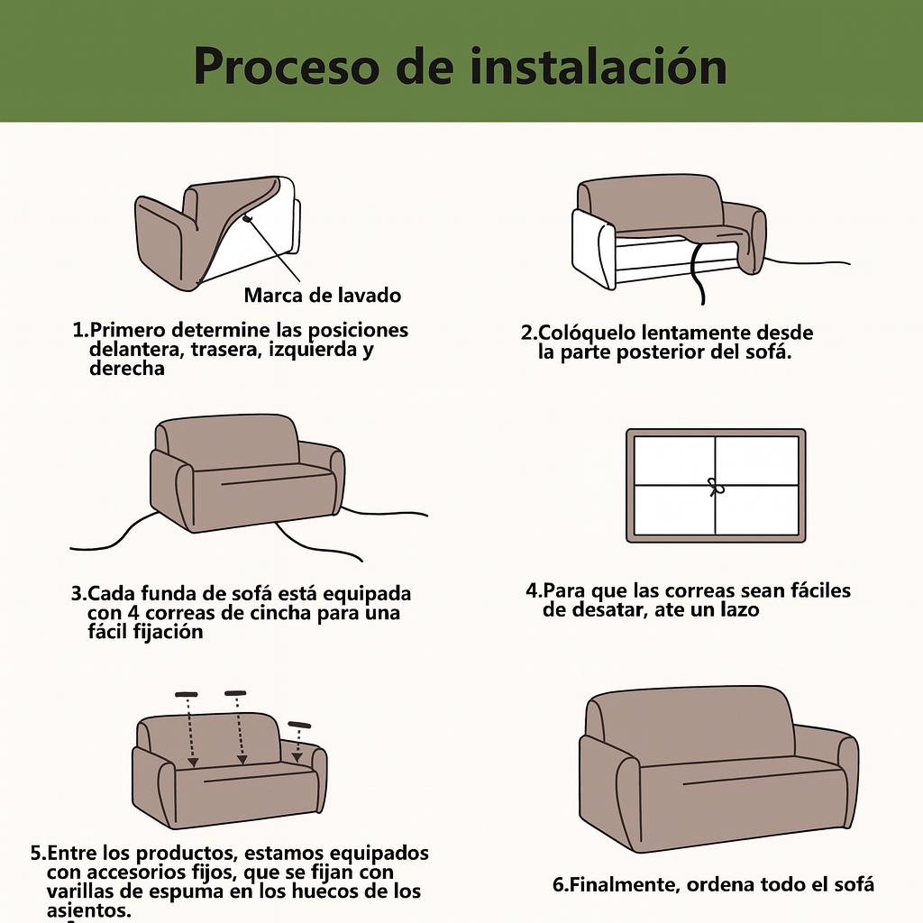 COMBO X2 Funda Elástica de Felpa para Sofá de 1 y 2 Puestos