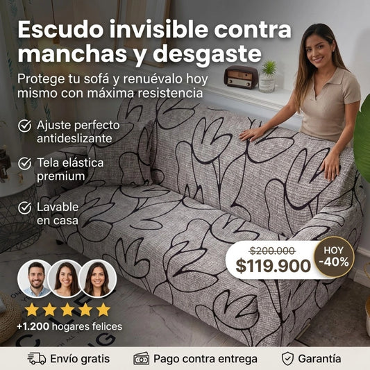 Funda Ajustable Premium - Sofá 3 Puestos (Spandex)