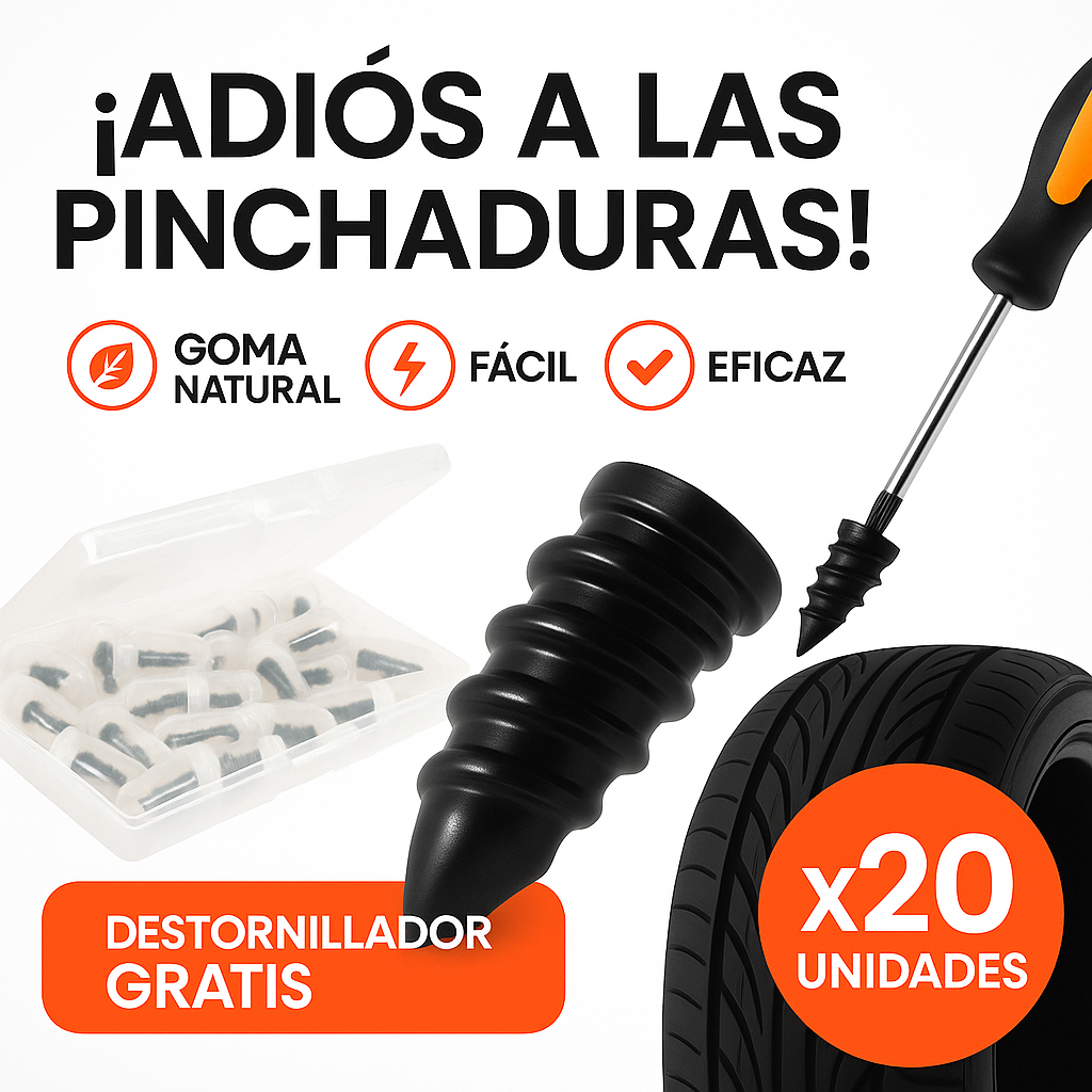Rescate Vial X20 + Destornillador GRATIS- Tornillos sellantes para pinchazos