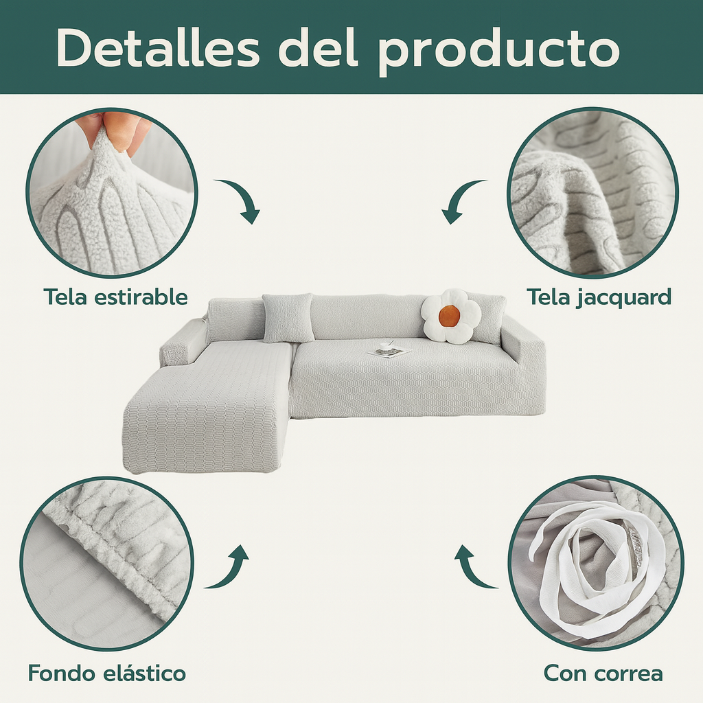 Funda Elástica Premium Para Sofá de 3 puestos + Funda de 3 Puestos GRATIS 🔥